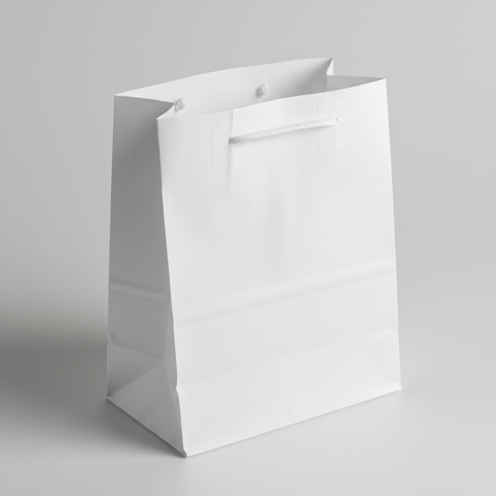 White Paper Favor Bags - 12 Count