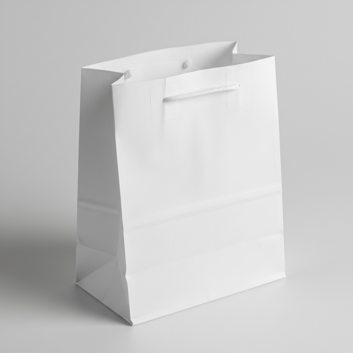 White Paper Favor Bags - 12 Count