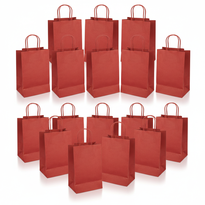 Red Paper Favor Bags - 12 Count