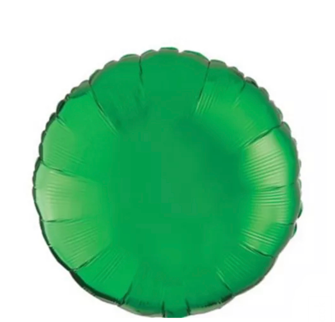 18" Metallic Green Circle Foil Balloon  (1 COUNT)