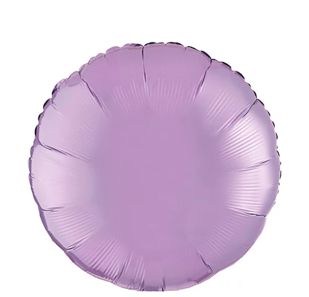 18" Metallic Lavender Circle Foil Balloon  (1 COUNT)