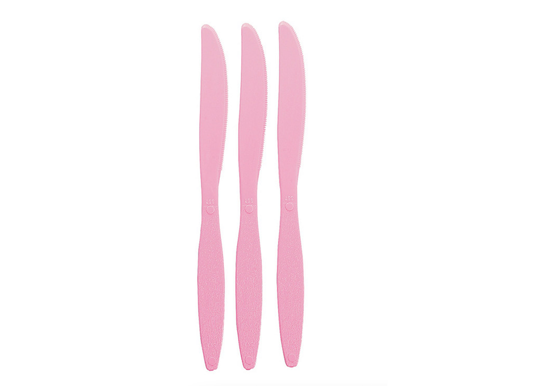 Pink Heavy - Duty Plastic Knives